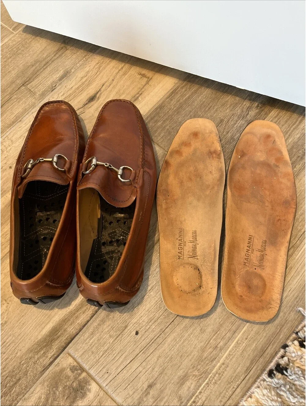 MAGNANNI MENS HORSEBIT LOAFERS CHILI BROWN SIZE 9.5M GOOD COND!